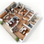 House plans modern bedroom floor roof bungalow four plan designs architecture deck model small architectural architect room area style duplex