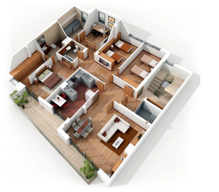 House plans modern bedroom floor roof bungalow four plan designs architecture deck model small architectural architect room area style duplex